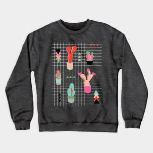 Cactus Grid Crewneck Sweatshirt